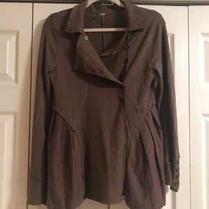 Free People Military button up Sweater Jacket